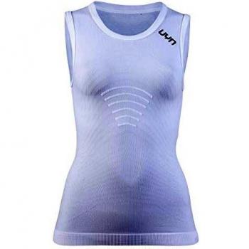 UYN Motyon - Camiseta Interior térmica Ligera de Primera Capa para Mujer, sin Mangas, Mujer, U100083, White/Anthracite, L-XL