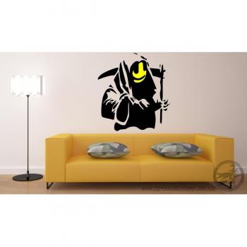 Banksy Parca muerte 40 x 40 cm woooowltd, frente a derecha
