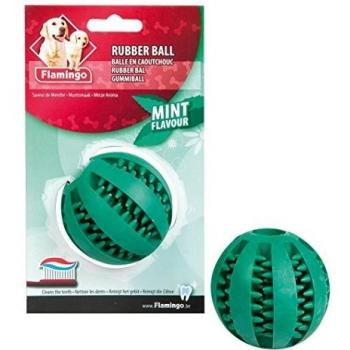 Pelota de Goma con Menta para Perros Flamingo - 7 cm