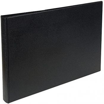 Exacompta Carpeta de anillas recubierta de PVC, A3, Paisaje, 4 anillas, 40 mm, color negro