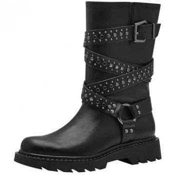 Botas Biker Tamaris Mujer Modelo 25466 Negro con Tacón Bajo - Talla 37