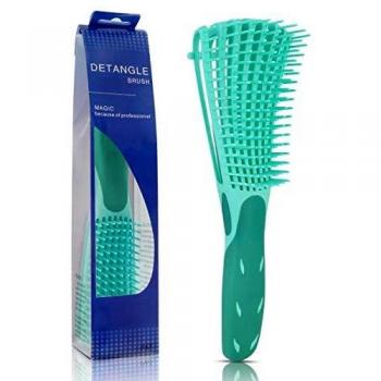 SunshineFace cepillo desenredante para cabello natural - peine desenredador suave para cabello afro 3a a 4c cabello ondulado rizado rizado y grueso - fácil de limpiar y agarrar