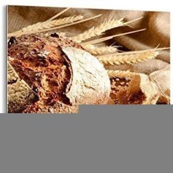 Cuadro sobre vidrio - Impresiones sobre Vidrio - Pan panadería comida centeno - 40x40cm - Decoracion de Pared - Impresión en Vidrio - Cuadro en vidrio - Cuadro de Cristal - GAC40x40-2246