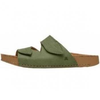 El Naturalista N5793 Pleasant Selva/Balance Sandalias Planas de Piel con Autocierre para Mujer - Color Verde