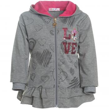 BEZLIT - Sudadera con capucha - Manga Larga - para niña gris 4 años
