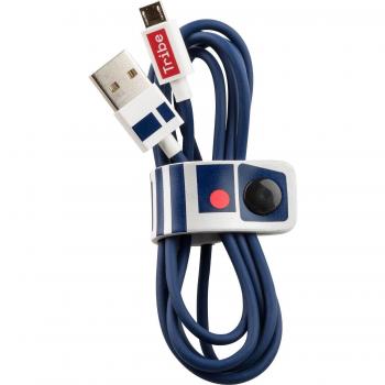 Cable Micro USB R2-D2 1,2 m (4ft) Azul y Blanco