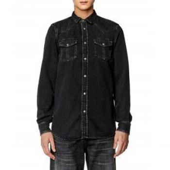 Diesel D-Vega Black Denim Shirt for Men - Size L