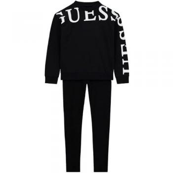 GUESS Black Jet Black Girls' Regular Fit Tracksuit 12Y