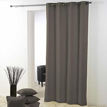 Cortina Esencial Taupe con Ojetes - 140 x 280 cm