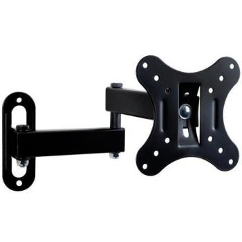 Soporte para pared giratorio Leaptek para televisores de plasma, LCD, LED de 14 a 27 single arm negro