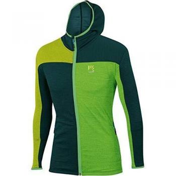 Karpos Nuvolau - Chaqueta de forro polar para hombre, color Verde azulado profundo - Verde manzana, tamaño large