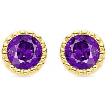 Pendientes Luxenter Africa Basic de metal bañado en oro