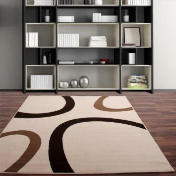 Alfombra De Diseño Moderna En Crema Marfil Y Beige Nueva*En Embalaje, Grösse:120x170 cm