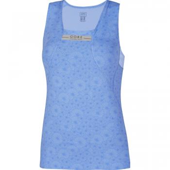 Gore Running Wear Air Lady Print - Camiseta sin mangas para mujer, color azul, talla 34
