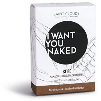 I Want You Naked Natural de jabón Manteca de Cacao y macadamiaöl, 100 g