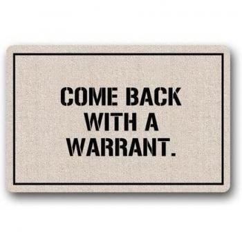 Customize New Fashion Design Come back with a warrant Doormat Durable Heat-resistant Non-woven Fabric top Doormat by Door Mat