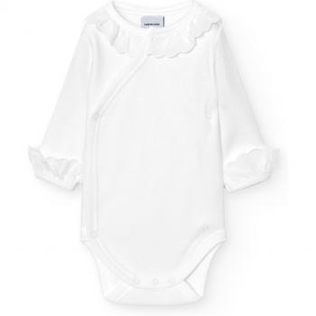 BABIDÚ - Pack de 2 bodys de bebé cruzado cuello y puños batista