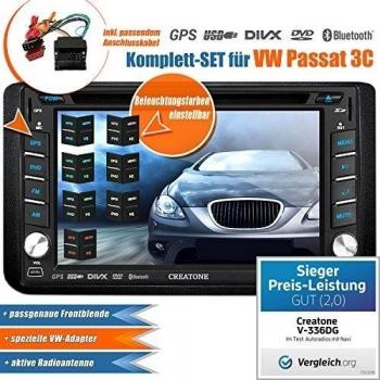 2DIN Auto Radio Creatone V de 336dg para Volkswagen Passat 3 C