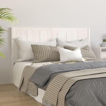 Cabecero de cama blanco 185,5x4x100 cm madera maciza de pino
