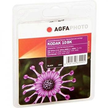 AgfaPhoto APK10B - Cartucho de Tinta, 262 Lados, Color Negro