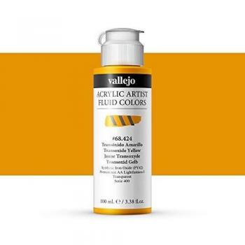 Vallejo : Fluid Artist Acrylic Paint : 100ml : Transoxide Yellow