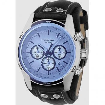 Reloj para Hombre Fossil Coachman CH2564 Cronógrafo con Correa de Cuero Azul
