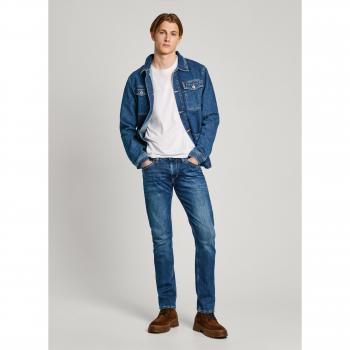 Pepe Jeans - Vaquero de hombre fit recto de efecto desgastado azul, tipo jeans, características: fit recto, tiro regular, color azul, efecto desgastado
