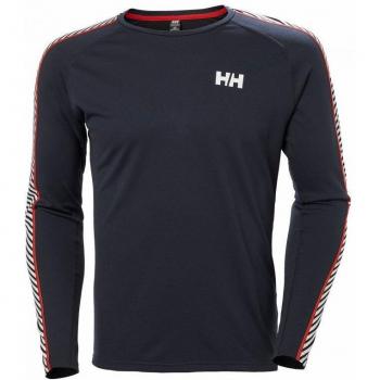 Helly Hansen Men's Lifa Active Stripe Crew Baselayer Top Navy XL