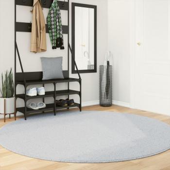 Alfombra corta suave y lavable Hal gris Ø 200 cm