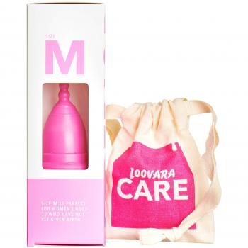 Copa Menstrual Loovara Talla M Color Rosa, Flujo Probada Dermatológicamente, Cuidado Íntimo 1 pieza
