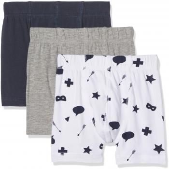 NAME IT Nmmtights 3p Grey Mel Noos, Bóxer para Bebés, Multicolor