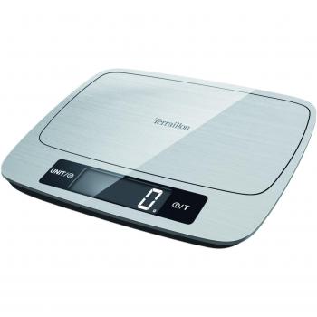 Balanza de cocina electrónica Terraillon My Cook 15 - Acero inoxidable, capacidad 15 kg, graduación 1 g, pantalla LCD retroiluminada