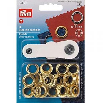 Prym Ojetes + Arandelas 11mm lt.amar.+herr.