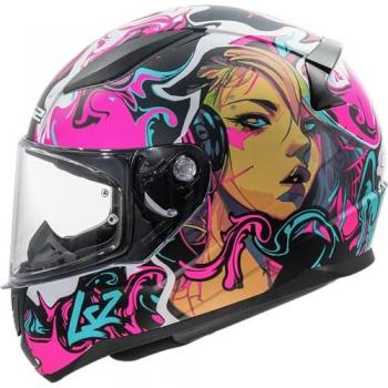 Casco Integral LS2 FF353 Rapid II Cyberg Rosa Verde Azul 2XL Unisex