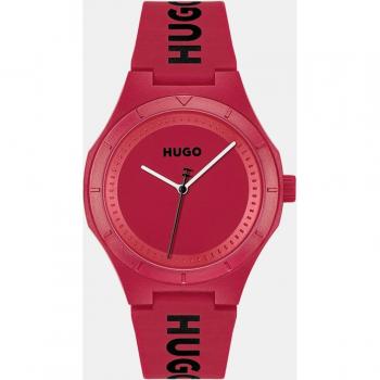 Reloj Hugo Lit for Him 1530346 Hombre - 42mm TR90 Rojo 5 ATM