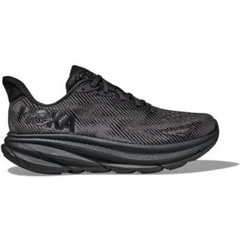 HOKA Men's Clifton 9 Road Running Shoes, Black, Size 8 W