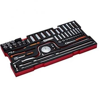 Juego de Llaves de Vaso y Carraca Bahco 4750RCHDW01 - 61 Piezas en Estuche Rigido para Uso Intensivo