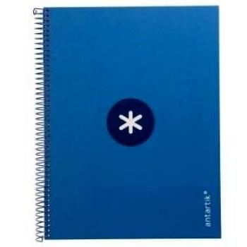 Antartik KB27 Cuaderno Espiral Liderpapel, A4 Micro Tapa Forrada 80h,Azul oscuro, 90 gr