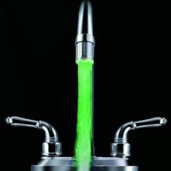 SODIAL(R) del sensor de temperatura de 3 colores Glow Agua de luz LED grifo