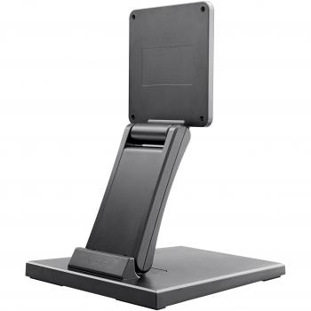 VSG24 92001 – Soporte para Monitor POS o PC Pantalla Táctil, Brazo de Soporte para Pantalla, Ajustable, Plegable y Regulable, VESA, Metálico, para Pantallas de 10 a 22 Pulgadas - Negro