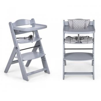 Trona para bebé de Madera Full - Evolutiva, Silla Alta, Ergonómica, Regulable, Segura