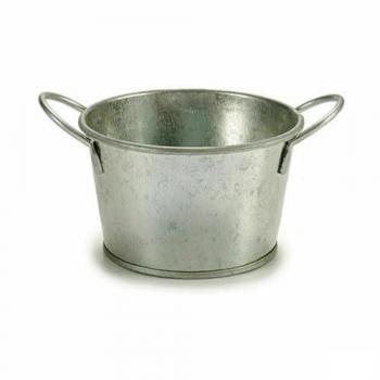 Macetero Cubo Plateado de Zinc 17,8 x 8 x 12,3 cm - Paquete de 72 Unidades
