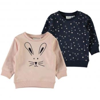NAME IT - Sudadera de Deporte - para bebé niña Rose Cloud 18 Meses