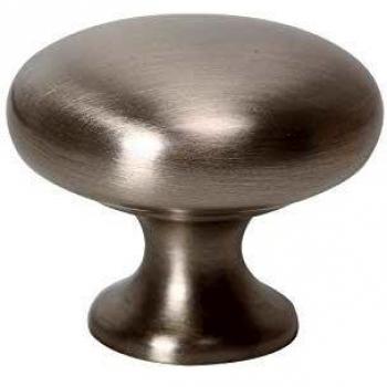 Pomo Zamak Modelo Duke ø31 Cromo, Níquel Cepillado y Latón Cepillado Mate Acabado Níquel Cepillado
