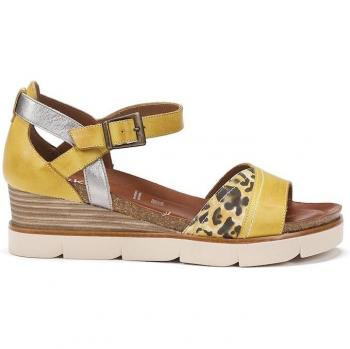Sandalias de cuña Dorking AGNES D8785 TEXAS+SAUVA+DAKOTA Amarillo + Amplio + Pata