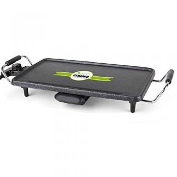 Tabla de asado de cerámica Orbegozo con termostato regulable, superficie 220x430 mm, antiadherente y potencia 2000 W