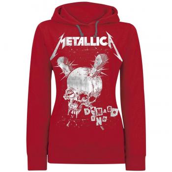 Metallica Damage Inc. Manga Larga con Capucha Rojo