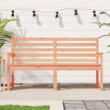 Banco de jardín madera maciza Douglas 159,5x48x91,5 cm Marrón