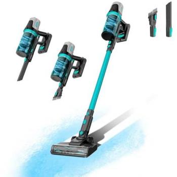 Aspirador Escoba Sin Cable Cecotec Conga Rockstar 1500 Horizon X-Treme XL, 215W, 60min Autonomía, Cepillo Mixto, 2 Modos de Succión, Depósito 600ml