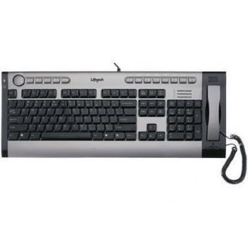 TECLADO LIFETECH NETPHONE NEG/PLATA USB SKYPE